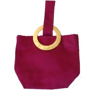 Celine Pink Mini Bag with logo hardware.